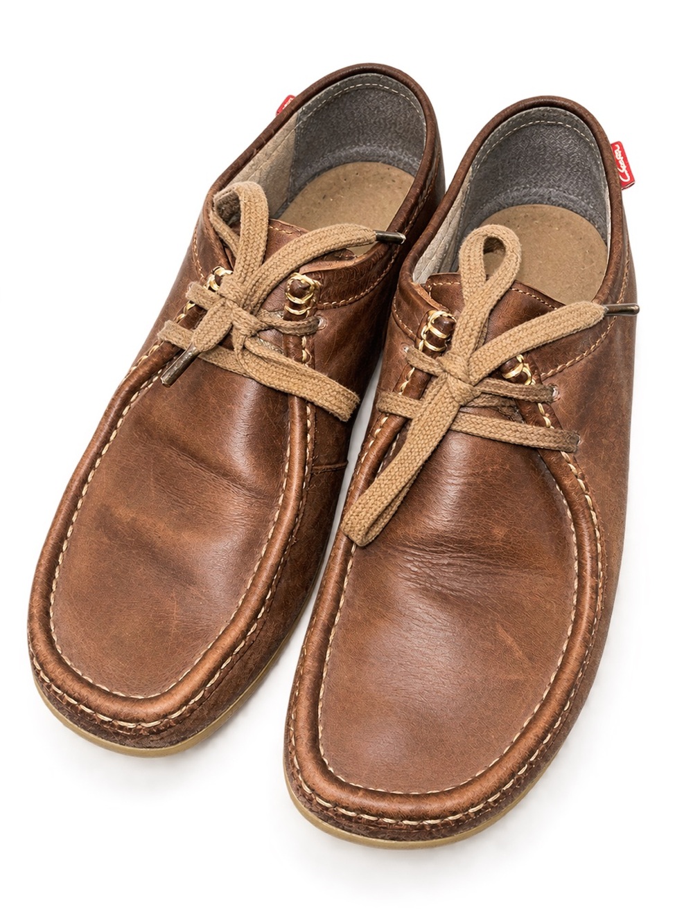 Clark’s wallabees Men's Brown Leather Casual Lace-Up Shoes Sz 11